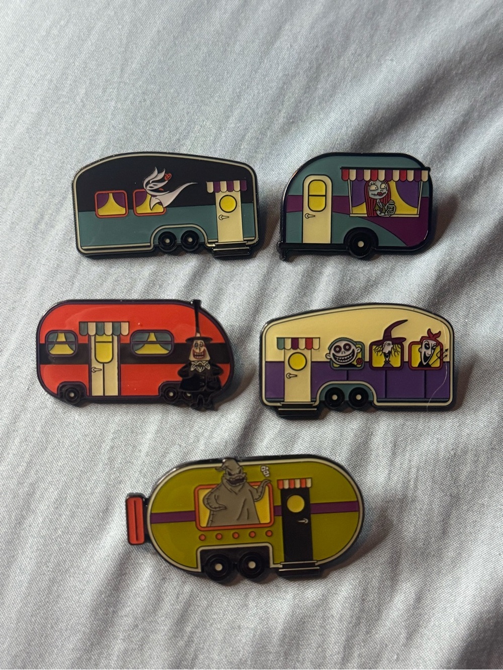 Nightmare Before Christmas Camper Enamel Pin Set - 5pc
